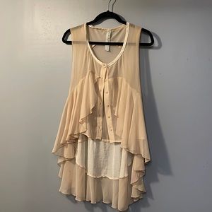 Blush colored free people flowey vest✨